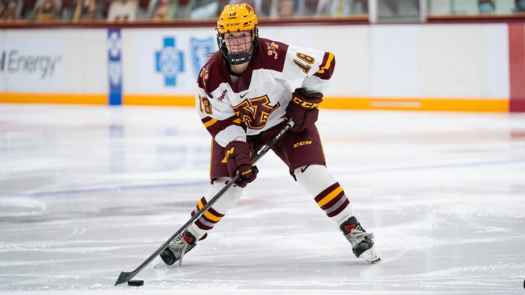 Abbey Murphy, a Mother McAuley grad and University of Minnesota hockey player, was named to the Olympic team. University of Minnesota photo