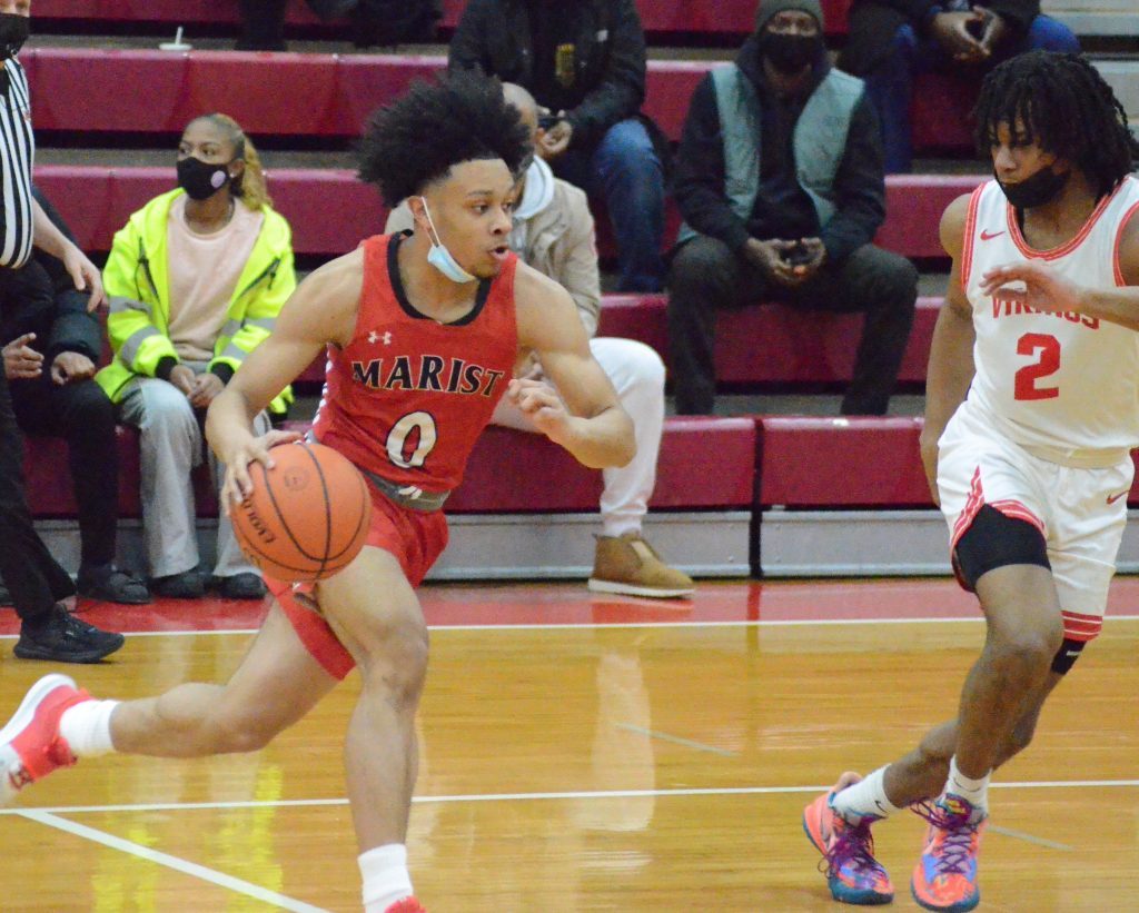 Marist’s James Murphy and his teammates made three comeback attempts but could not top Homewood-Flossmoor in a regional final on Friday. Photo by Jeff Vorva