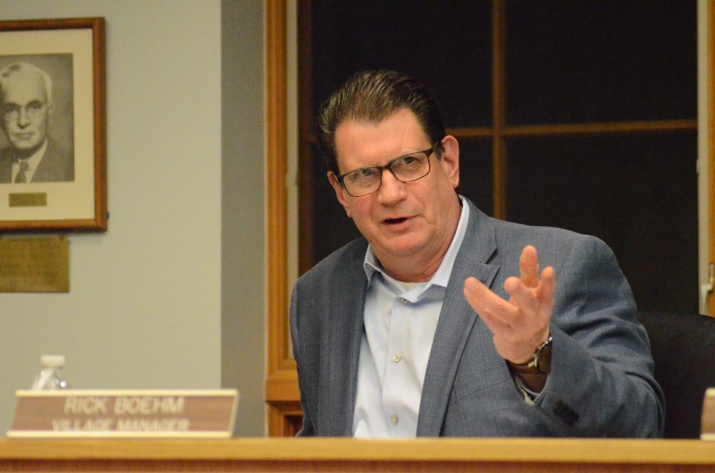 Palos Park Village Manager Rick Boehm said that new technology is "light years" ahead of what they have to bring residents broadcasts of council meetings. (Photo by Jeff Vorva)