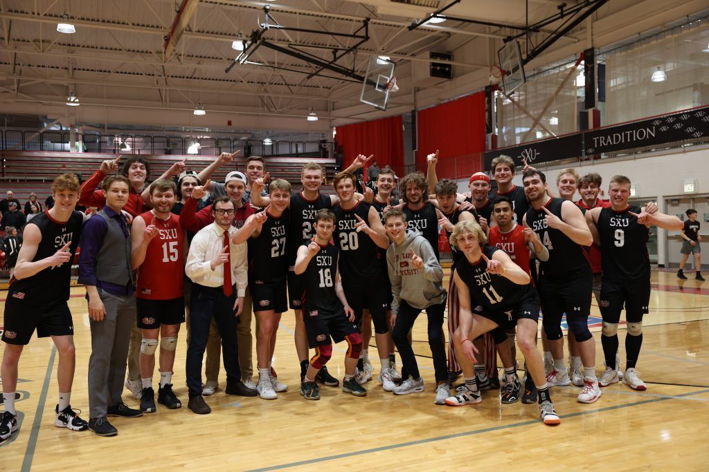 St. Xavier University's men's volleyball team will be heading to the national tournament for the third time in four years. Photo courtesy of St. Xavier University Athletics