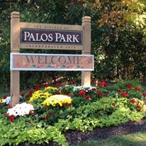 regional palos park welcome sign