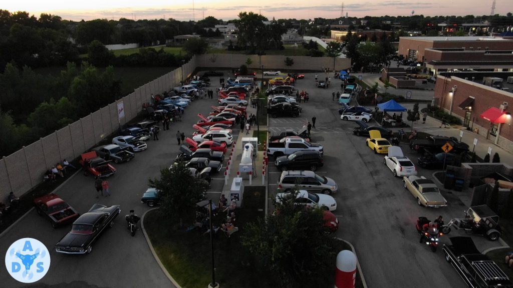 An aerial view of the packed parking lot behind Duke's Drive-In Mokena on opening night. (Supplied photo)