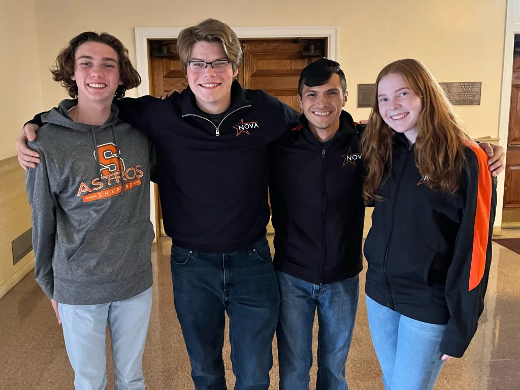 Shepard High School students (from left) Aidan Reilly (Bass 1), Carson Steele (Bass 1), Alejandro Gutierrez (Tenor 1) and Ellie Davidson (Soprano 2) earned selection to the ILMEA district festival on November 19. (Supplied photo)