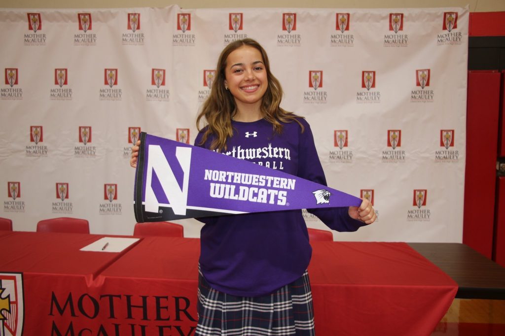 Gigi Navarrete, a Mother McAuley volleyball standout heading to Northwestern, was named the nation's best player in a vote administered by Scorebook.com. Mother McAuley photo