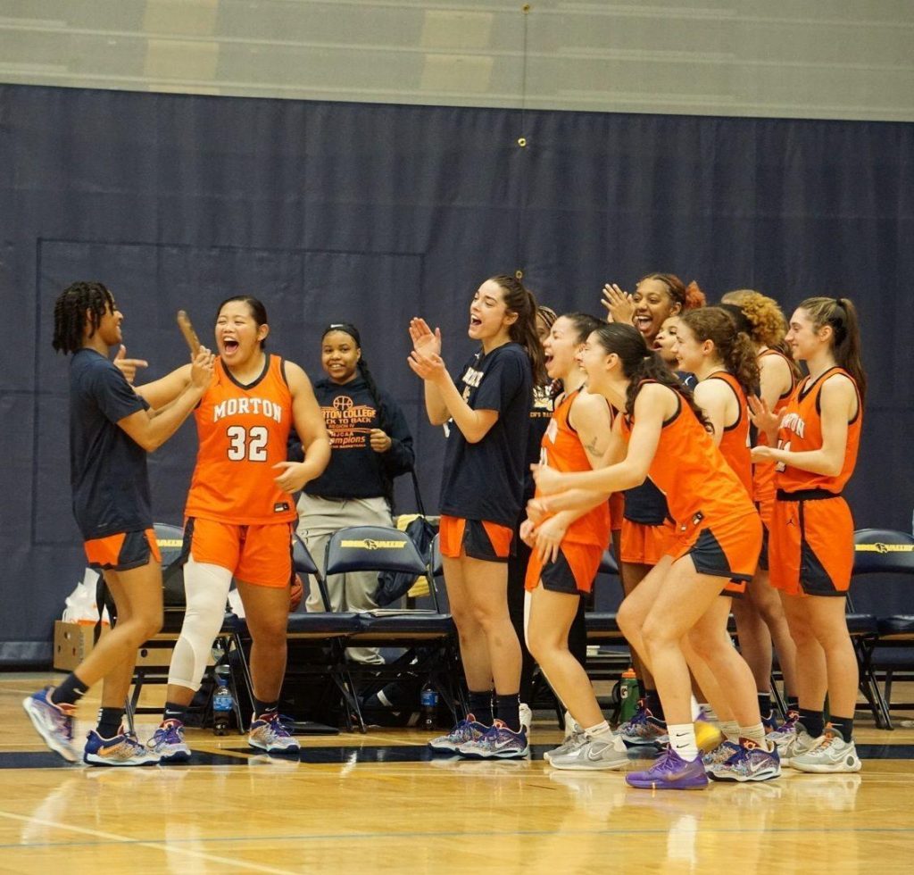 Morton College's women's basketball team is playing in the NJCAA national tournament this week after celebrating its regional championship. Photo courtesy of Morton College