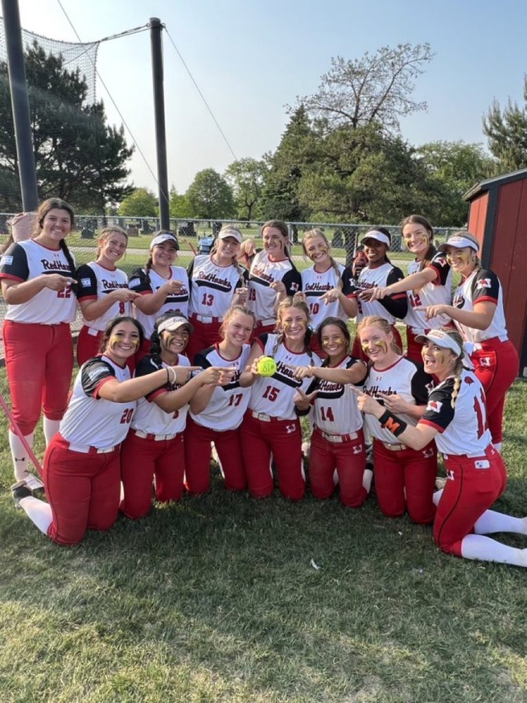 Marist's softball team passed Barrington for most home runs in a season on May 23. Marist photo