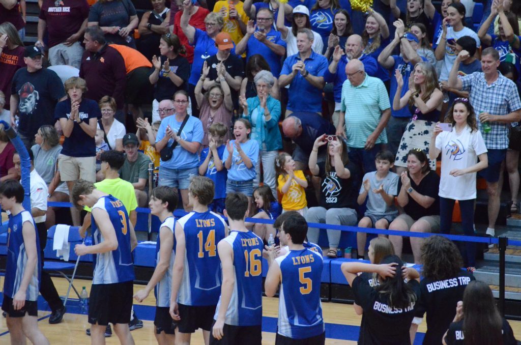 Lyons fans show their appreciation after the Lions beat Brother Rice on June 2. Photo by Jeff Vorva