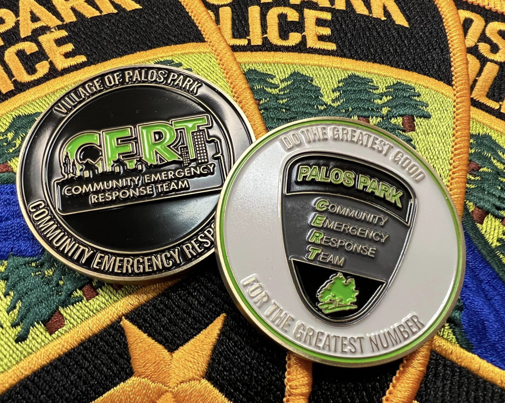 A Palos Park CERT Challenge Coin is now available. (Supplied photo)
